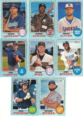 2017 Heritage Minors Blue Border Parallel #122 Dash Winningham Mets /99 - Image 1 of 2