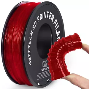 GEEETECH 3D Printer TPU Filament Transparent Color Scheme 1kg 1.75mm Flexible - Picture 1 of 23