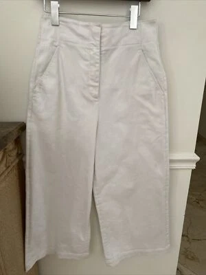 Pantalones Tibi para mujer crema/marfil talla 6 recortados pierna ancha Foto 1 de 4