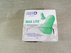 HOWARD LEIGHT "MAX LITE" GREEN CORDED  EAR PLUGS BOX 100 PR.  #LPF-30/3301121 - Picture 1 of 5