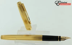 Penna stilografica vintage Parker 75 Milleraies oro 14k - Foto 1 di 9