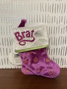 Mini “Brat” Christmas Holiday Stocking by Dan Dee Kool Kids Approx. 6” NWT’s - Picture 1 of 4