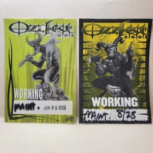 Set of 2 OZZFEST 2003 & 2005 Working Crew Backstage Passes OZZY OSBOURNE - Picture 1 of 3