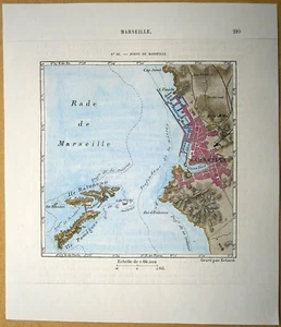 Mapa Perron 1877 Marsella, Francia, #86 - Imagen 1 de 1