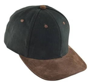 Polo Style Adjustable Cotton Twill Baseball Cap with Suede Bill Black Gray Grey - Picture 1 of 2