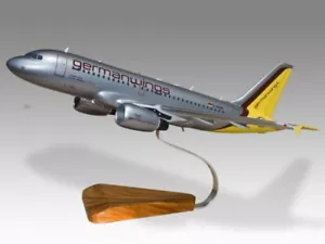 Airbus A319 Germanwings Desk Wood Airplane New Model Large Scale 1/100 - Picture 1 of 12