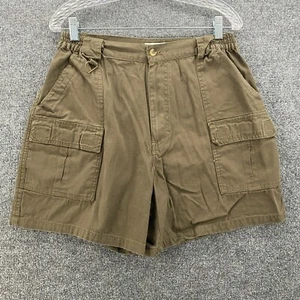 Third Coast Cargo Shorts Mens Large L Brown Elastic Waist Hiking Hiker Outdoor - Picture 1 of 9