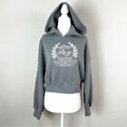Abercrombie & Fitch Soft A&F Collection Cropped Gray Crest Hoodie Size Small