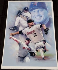 Roger Clemens Canvas Poster Artwork on Canvas by Jiang Zunzhong 27 x 38 in. - Picture 1 of 2