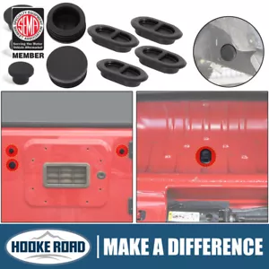 Hooke Road Tailgate Plugs Chassis Floor Drain Plugs For Jeep Wrangler JK 14-18 - Foto 1 di 10
