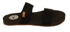 Freewaters Women's 7 Black Supreem La Jolla Strap Sandals Slides - Picture 1 of 6