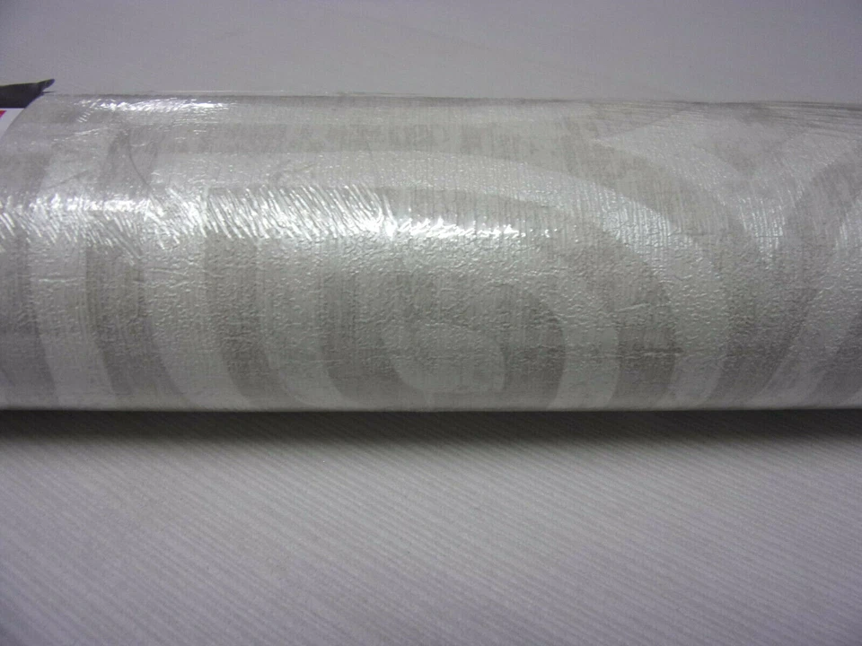 3 Rollen Titanium, Vliestapete,Azteken,Vintage,Creme,Silber   32737-3-6A - Bild 1 von 4