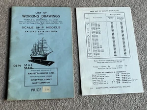 C 1971 Catalogue List of Working Drawings for Scale Ship Models Bassett-Lowke - Picture 1 of 4