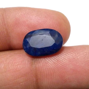 Preciosa piedra preciosa suelta facetada impresionante forma ovalada de zafiro azul de 9 quilates - Imagen 1 de 8