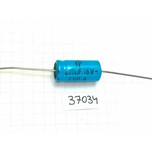 Condensador electrolítico axial de aluminio 220uF 16V 10x22 FTCAP tipo A x2 un. - Imagen 1 de 2