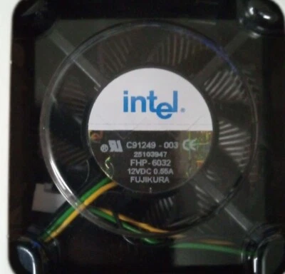 Intel C91249-003 Socket 478 Desktop Cooling Fan & Heatsink 3Pin Copper Core - Image 1 of 2
