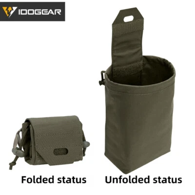 IDOGEAR Tactical Foldable Recycling Bag Dump Pouch MOLLE Drop Pouch Mini Airsoft - Image 1 of 4