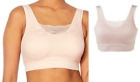 Rhonda Shear "Ahh" Bra with Lace Overlay in Soft Pink 616-800, Size Medium