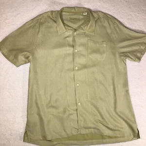Tommy Bahama Hemd Herren Gr. XL Kurzarm 100% Seide MÄNGEL - Bild 1 von 12