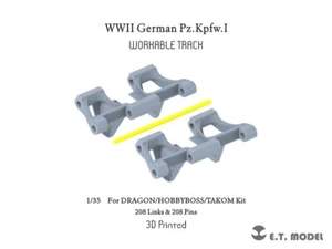 ETmodel 1:35 P35-400 Segunda Guerra Mundial alemán Pz.Kpfw.I pista funcional (impreso en 3D) - Imagen 1 de 14