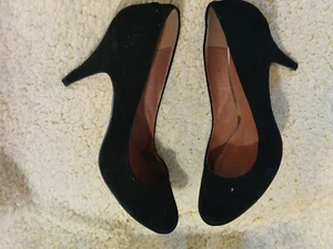 Moda In Pelle Women's Black Suede Court Shoes Size UK 7.5, EU 41,Used Vgc - Picture 1 of 8