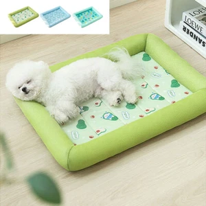 Dog Bed Summer Breathable Soft Padded Heat Relief Cushion for Small Medium Dogs - Picture 1 of 20