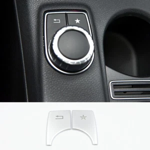 2Pcs Multimedia Switch Cover Trims For Mercedes A B CLA GLA W176 W246 C117 X156 - Picture 1 of 5