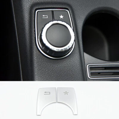 2Pcs Multimedia Switch Cover Trims For Mercedes A B CLA GLA W176 W246 C117 X156 - Image 1 of 4