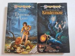 Dragonlance Saga Preludes Volume 1 & 2 Darkness & Light Kendermore Paperback - Picture 1 of 13