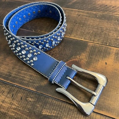 Guess Estrás Embellecido Cuero Color Azul y Plata Pequeño Foto 1 de 4