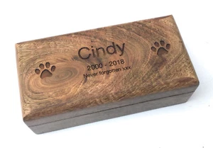 Ataúd de cremación urna conmemorativa personalizada para mascotas perro gato conejillo de indias - Imagen 1 de 22