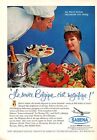 1960 Sabena Belgian Airlines "Le Service Belgique..." PRINT AD