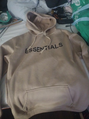 Felpa con Cappuccio Fear of God Essentials Crema Taglia XL A XXL Leggi Descrizione