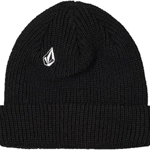 VOLCOM Full Stone - Mens Beanie Cap (NEW) Cuff Beenie Hat  BLACK - Free Shipping - Picture 1 of 2