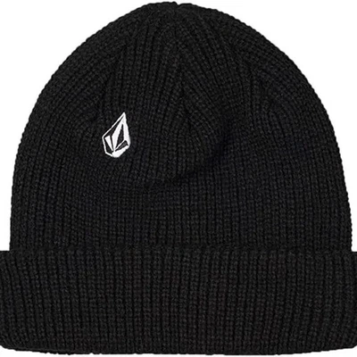VOLCOM Full Stone - Mens Beanie Cap (NEW) Cuff Beenie Hat  BLACK - Free Shipping - Image 1 of 2