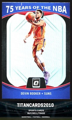 Refrator Devin Booker 2021-22 Donruss Optic 75 anos Phoenix Suns #29 - Imagem 1 de 2