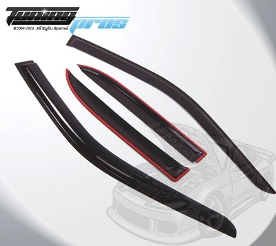 Deflector de visera de lluvia de humo oscuro 4 piezas canal de salida para Buick Rendezvous 2002-2007 Foto 1 de 4