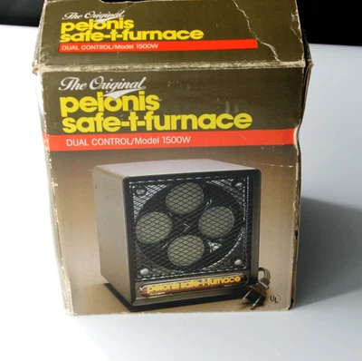 Pelonis Safe-T-Furnace 1500W aquecedor de ambiente portátil de cerâmica/ventilador marrom testado - Imagem 1 de 4