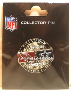 ARIZONA CARDINALS VS DALLAS COWBOYS NOVEMBER 3, 2025 GAME DAY PIN - NEW - Picture 1 of 2