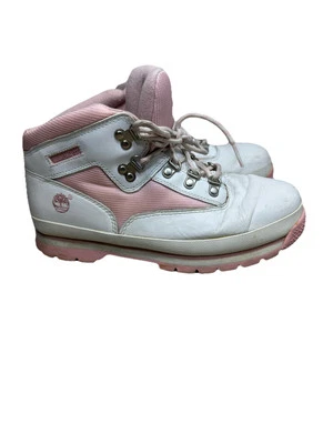 Timberland Vintage Y2K Euro Bota de Senderismo Rosa y Blanco/Rosa Mujer Talla 6 Zapatos Foto 1 de 4
