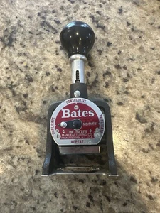 Vintage Bates Nummeriergerät 6 Rad Style E Stamper funktioniert - Bild 1 von 2