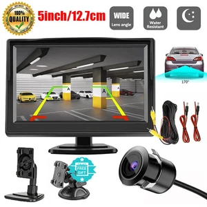 back-up camera for car rear view, 5 "monitor, 170 ° CMOS, HD night vision, dam - Picture 1 of 15