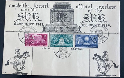 1949 Pretoria South Africa First Day Souvenir  Cover Voortrekker Centenary - Image 1 of 2