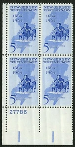 #1247 5c New Jersey, Plate Block [27786 LL], Mint **ANY 5=FREE SHIPPING** - Picture 1 of 1
