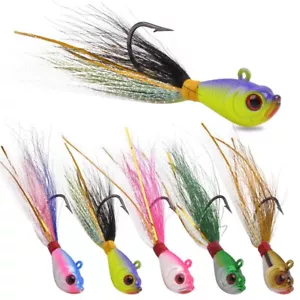 Bucktail Jigs for Bass Cod Pollock Mackerel Pike Zander Sea Fishing 13g/28g - Picture 1 of 13