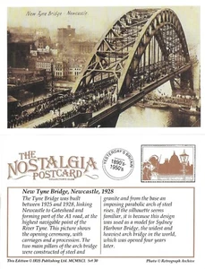 Postal New Tyne Bridge Newcastle Ceremonia de Apertura 1928 - Nostalgia - Imagen 1 de 3