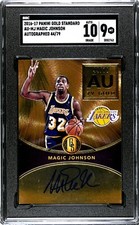 2016-17 Magic Johnson Panini Gold Standard AU On Card Auto /79 SGC 9 MINT POP 1