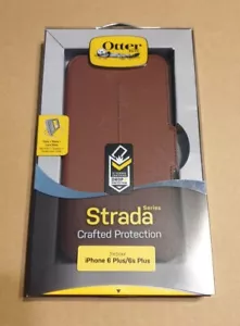 *NEW* OtterBox STRADA SERIES Leather Wallet Case iPhone 6 Plus / 6s Plus - Brown - Picture 1 of 4