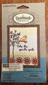 DIMENSIONS Handmade THE GENTLE PATH Embroidery Kit Bird Flowers Tree - Imagen 1 de 3