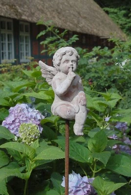 Charmanter Gartenstab, Beetstecker ENGEL im antique shabby chic Stil - Bild 1 von 3